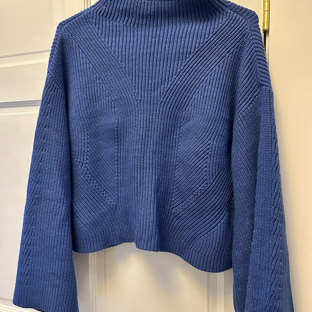 Maeve Anthropologie Cobalt Blue Turtleneck Sweater